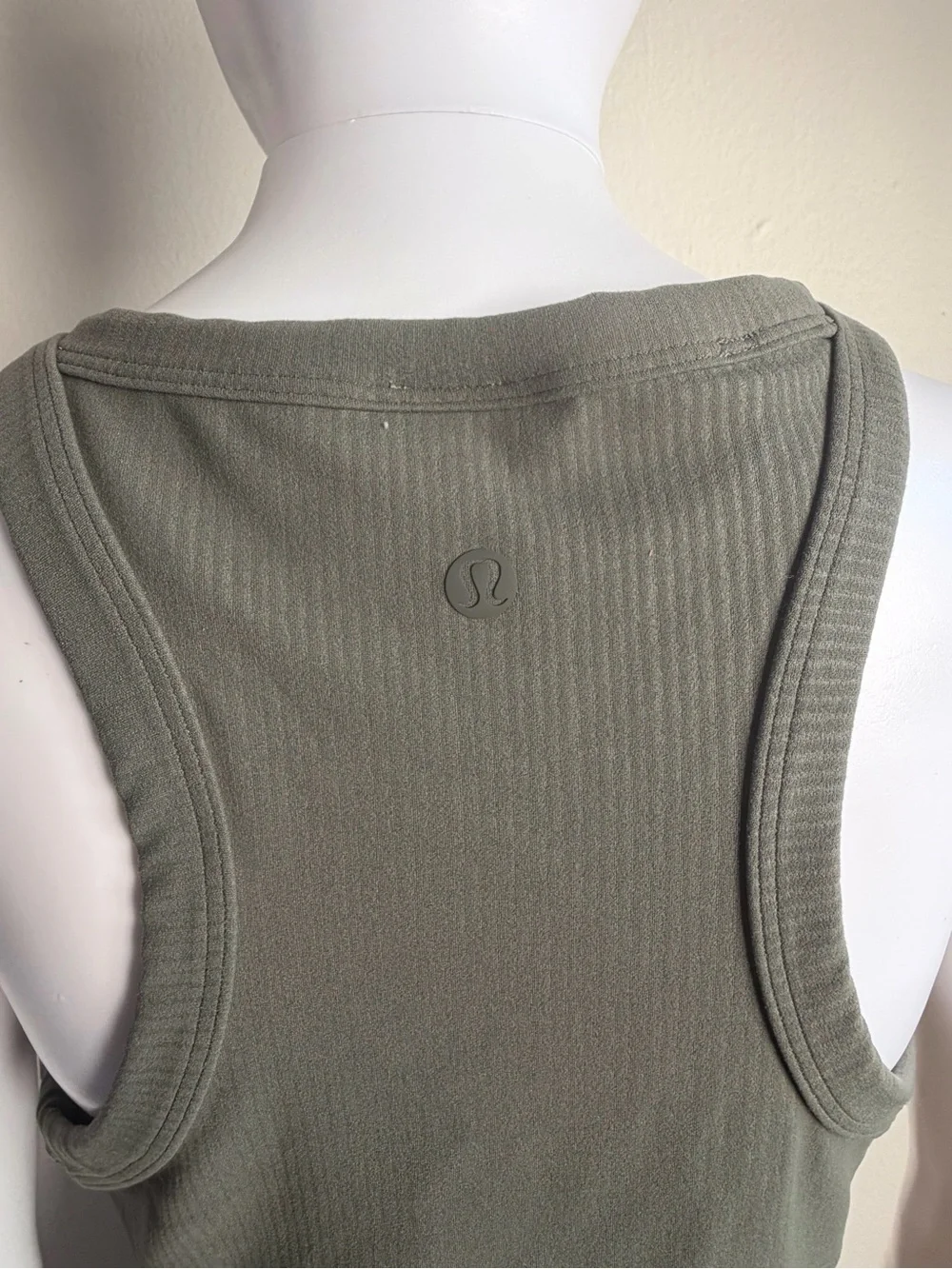 lululemon athletica Olive Ribbed Crop Tank